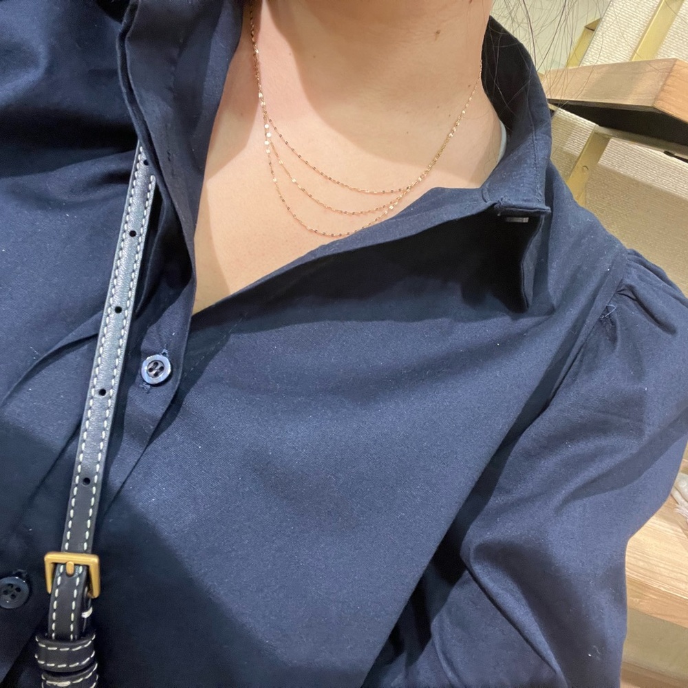 14kt gold layered necklace